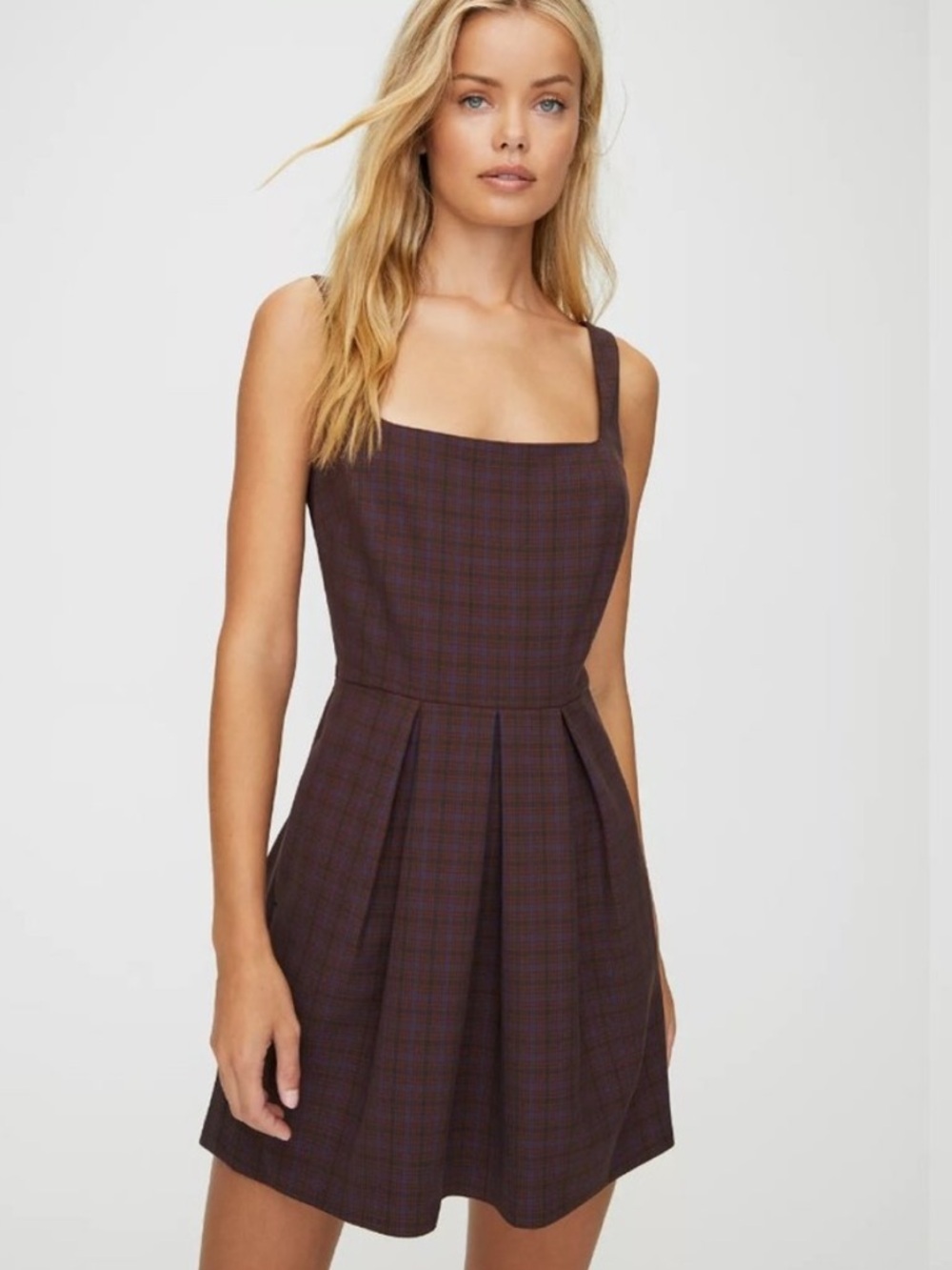 SUNDAY BEST tasha check mini dress plaid schoolgirl academia aritzia size 8